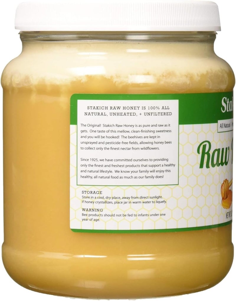 Stakich Raw Honey - Pure, Unprocessed, Unheated, Kosher - 40 Ounce - Image 3